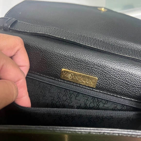 Vintage Authentic Black YSL Leather Crossbody Bag - Picture 6 of 6